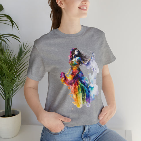 Rainbow Belly Dancer's Pose - Short Sleeve Tee